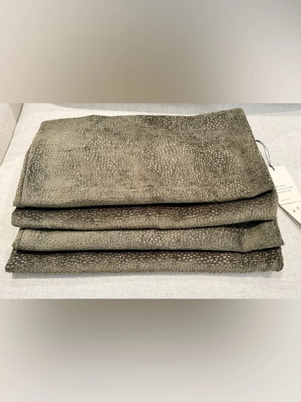 West Elm Olive Green Textured Accent Pillow Cover